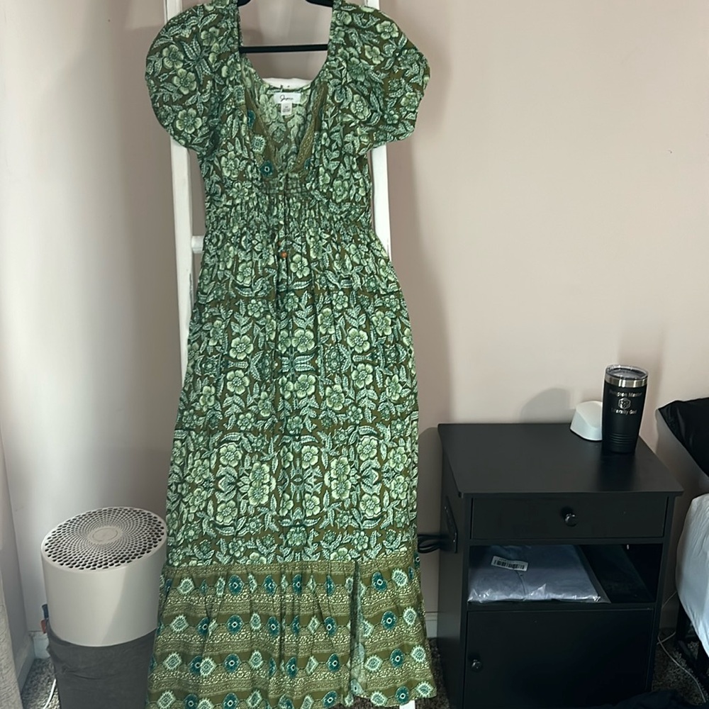 Japna Women’s Green Boho Dress